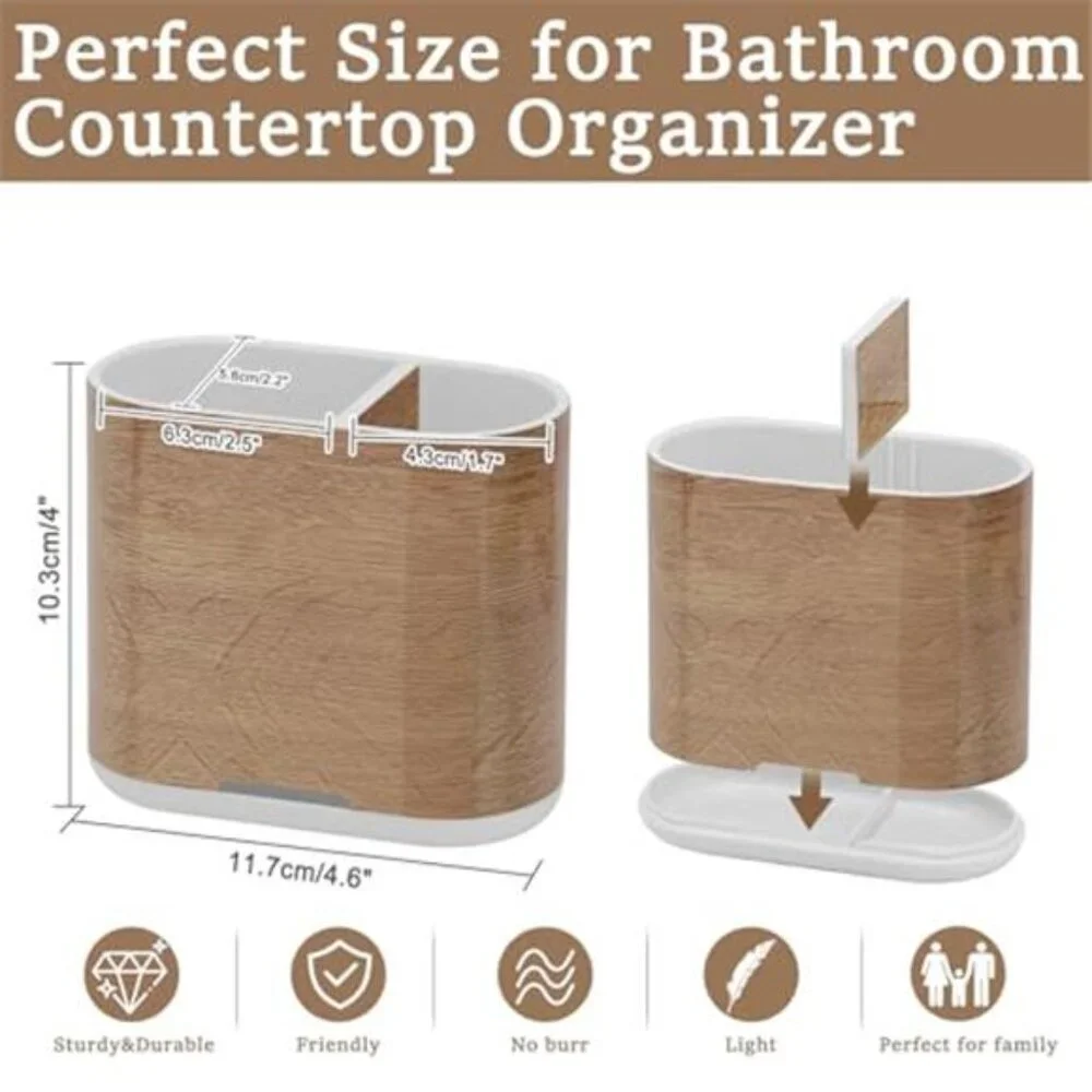 Toothbrush Holder Bathroom Organizer Electric Toothpaste Storage Caddy Kids Fami